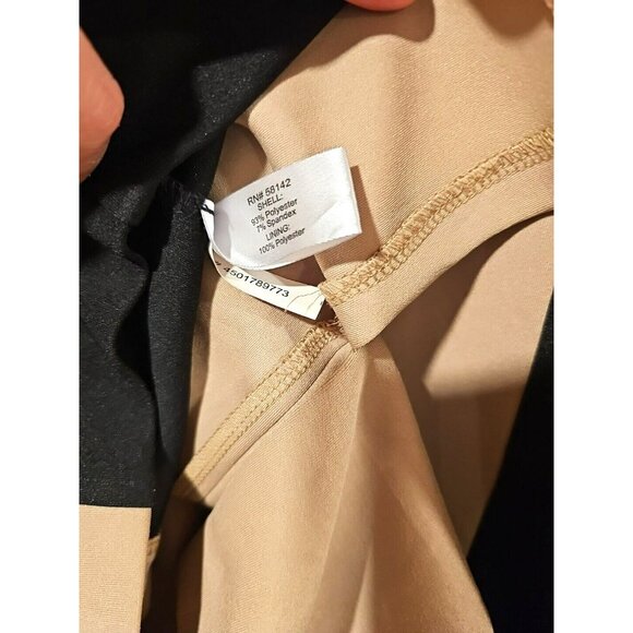 ALT Bella Swan Boston Proper Sheath Dress Sz 2 Bodycon Khaki Brown Black Sexy - Picture 5 of 8